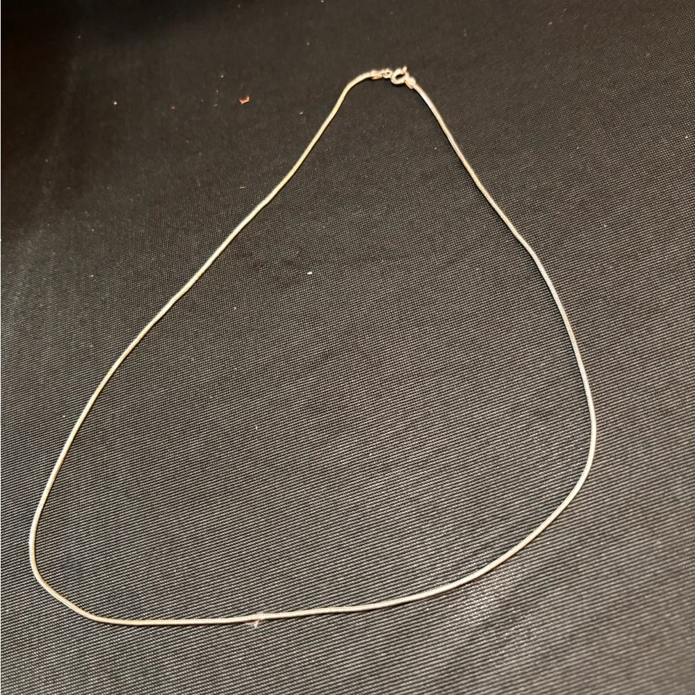 Sleek Sterling Silver Snake Chain Necklace - Picture 6 of 12